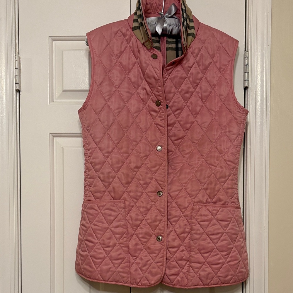 Burberry Pink Quilted Women's Vest